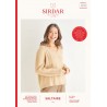 Sirdar Knitting Pattern 10173 Women's V-Neck Stripe Detail Sweater Saltaire Aran
