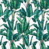Italian Soft Plush Velvet Digital Fabric Tropical Paradise Floral Nat 150cm W
