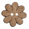 1 x 25mm Flower Head Wooden Coconut Buttons 2 Hole