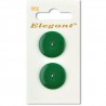 Sirdar Elegant Round Plain Dark Green Plastic Button 22mm 2 Pack 562