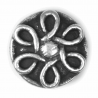 1 x Round Celtic Flower Design Solid Metal Craft Buttons