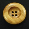 1 x Natural Varnished Wooden Buttons Craft 4 Hole Coat