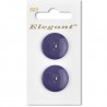 Sirdar Elegant Plain Flat Basic Dark Purple Plastic Button 22mm 2 Pack 623