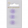 Sirdar Elegant 3D Flower Rose Lilac Shank Button 16mm 3 Pack 612