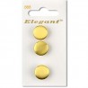 Sirdar Elegant Brushed Gold Metal Shanked Button 16mm 3 Pack 688