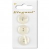 Sirdar Elegant Cream Shell Effect Sew Through Button 17mm 3 Pack 27