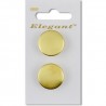 Sirdar Elegant Brushed Gold Metal Effect Shanked Button 22mm 2 Pack 689
