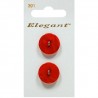 Sirdar Elegant Shell Effect Red Plastic Button 19mm 2 Pack 391