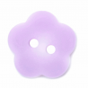 1 x 15mm Pastel Purple Flower Head Button Polyester Plastic