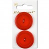 Sirdar Elegant Round Plain Red Plastic Button 34mm 2 Pack 397