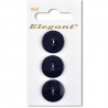 Sirdar Elegant Round Plain Navy Blue Plastic Button 19mm 3 Pack 458