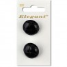 Sirdar Elegant Black Braided Leather Effect Shanked Button 22mm 2 Pack 231
