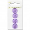 Sirdar Elegant Round Pearlised Purple Plastic Button 16mm 4 Pack 614