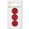 Sirdar Elegant Round Red Seaglass Effect Button 19mm 3 Pack 455