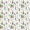 100% Cotton Digital Fabric Vegetable Garden Plot 140cm Wide