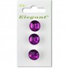 Sirdar Elegant Round Faceted Domed Purple Shanked Button 16mm 3 Pack 616