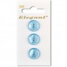 Sirdar Elegant Round Pearlised Light Blue Button 16mm 3 Pack 528