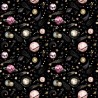 100% Cotton Digital Fabric Galaxy Planets Space Universe Crafty 140cm Wide