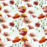 Flash Sale 100% Cotton Digital Fabric Oh Sew Floating Floral Poppies Poppy 140cm Wide