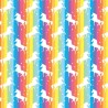 100% Cotton Digital Fabric Rainbow Unicorns Stripes Pride Crafty 140cm Wide