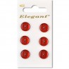 Sirdar Elegant Round Red Translucent Plastic Button 12mm 6 Pack 422