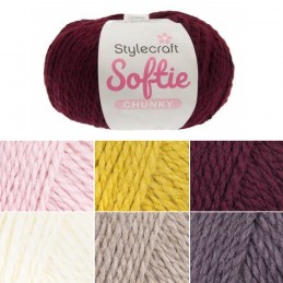 Stylecraft Softie Chunky Yarn 100g Knitting Crochet Acrylic Wool Blend