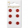 Sirdar Elegant Round Red Translucent Plastic Button 9mm 6 Pack 420