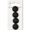 Sirdar Elegant Plain Black Faceted Edge Button 19mm 4 Pack 220