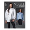 Vogue Sewing Pattern V1770 Misses’ Close Fitting Shirts Concealed Button Closure