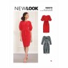New Look Sewing Pattern N6679 Misses' Waisted Dress With Sleeve Variations