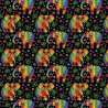100% Cotton Digital Fabric Mosaic Elephant Rainbow Pride Crafty 140cm Wide
