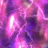 100% Cotton Digital Fabric Little Johnny Aurora Lightning Bolts Storm Weather