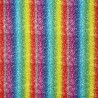 100% Cotton Digital Fabric Narrow Glitter Look Rainbow Stripes Crafty 140cm Wide