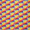 100% Cotton Digital Fabric Geometric Triangles Rainbow Crafty 140cm Wide