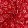 100% Cotton Digital Fabric Christmas Winter Snowflakes Snow Xmas Festive Crafty