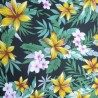 100% Cotton Poplin Fabric Tropical Floral Flowers Jones Street 145cm Wide