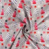 100% Cotton Digital Fabric Christmas Trees Xmas Stars Snowflakes Festive Crafty