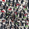 100% Cotton Digital Fabric Christmas Jolly Penguins Festive Xmas Crafty