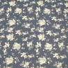 100% Cotton Fabric Printed Denim Lightweight Rose Flower Bunches 145cm Wide