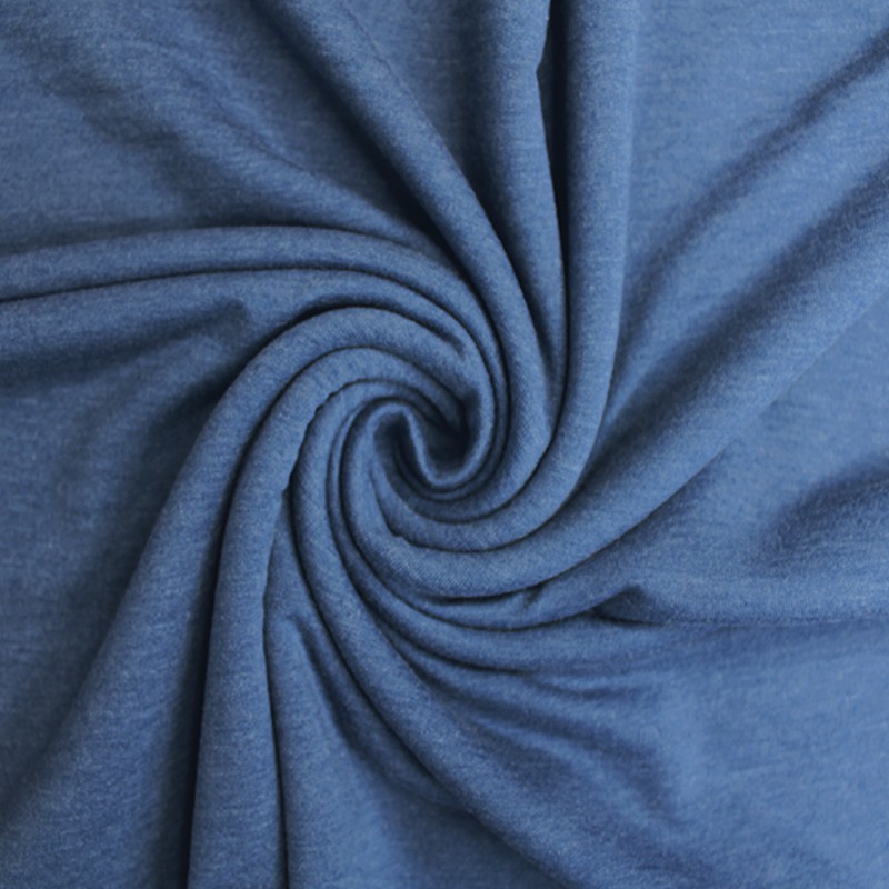 French Terry Loopback Cotton Jersey Fabric Solid Plain Coloured