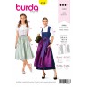 Burda Sewing Pattern 6268 Misses' Jumper Dress in Dirndl-Style, Blouse and Apron