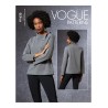Vogue Sewing Pattern V1635 Misses' Top Asymmetrical Long Sleeve