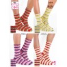 King Cole Knitting Pattern 5824 Self Striping Socks Knitted with Footsie 4 Ply