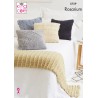 King Cole Knitting Pattern 5759 Cushions & Bed Runners Knitted in Rosarium