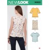 New Look Sewing Pattern N6622 Misses' Tops Pull On With Yoke Neckline