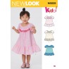 New Look Sewing Pattern N6629 Toddler's Dresses With Gathered Neckline