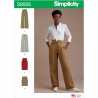 Simplicity Sewing Pattern S8956 Misses Trousers and Skirts with Waist Details