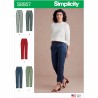 Simplicity Sewing Pattern S8957 Misses Slim Leg Tapered Trousers Hem Variations