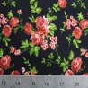 100% Cotton Poplin Fabric Bunched Roses Leaves Flower Floral Thornton Way