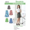 Simplicity Sewing Pattern 2314 Misses' Learn To Sew Skirts Fabric